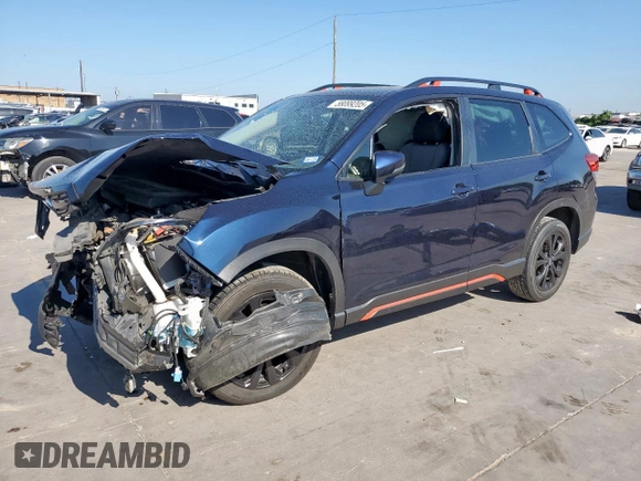 2022 Subaru Forester Special Sports with VIN JF2SKAJC6NH504922, listed as a Copart auction lot 58099205 with 47,648 mi miles and Salvage title. Bid and sale history available at DreamBid. Image 1.