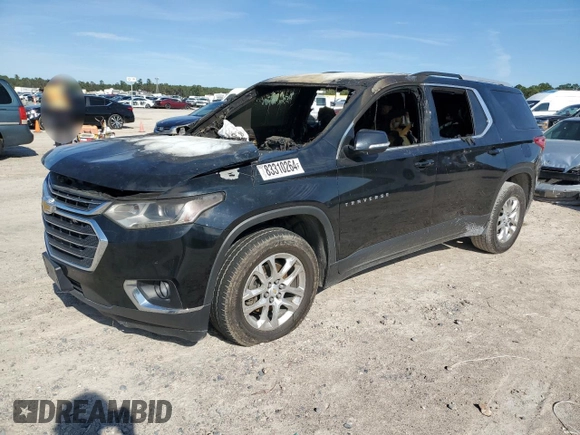 2018 Chevrolet Traverse LT Cloth with VIN 1GNERGKW2JJ151043, listed as a Copart auction lot 83310264 with Not provided miles and Non repairable. Bid and sale history available at DreamBid. Image 1.
