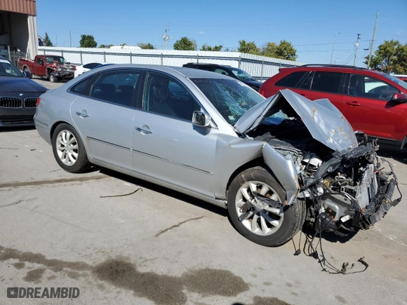 2007 Hyundai Azera SE with VIN KMHFC46F57A201980, listed as a Copart auction lot 74619494 with 0 mi miles and Salvage Title. Bid and sale history available at carsss.com. Image 4.