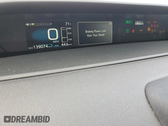 2020 Toyota Prius L Eco with VIN JTDKARFU5L3104913, listed as a Copart auction lot 51335495 with 139,074 mi miles and Salvage Title. Bid and sale history available at DreamBid. Image 9.