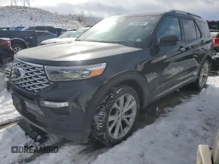 2021 Ford Explorer Platinum with VIN 1FM5K8HC0MGB44170, listed as a Copart auction lot 41874885 with 58,730 mi miles and Salvage Title. Bid and sale history available at carsss.com. Image 1.