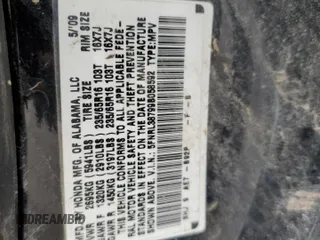 2009 Honda Odyssey EX-L z VIN 5FNRL38799B058592, wystawiony jako Copart lot #58528595 z przebiegiem 150 764 mil mil oraz Czysty tytuł • Clean title. Historia ofert i sprzedaży dostępna na DreamBid. Obrazek 12.