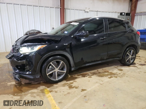 2022 Honda HR-V EX with VIN 3CZRU6H55NM710041, listed as a Copart auction lot 44987655 with 51,222 mi miles and Salvage Title. Bid and sale history available at carsss.com. Image 1.