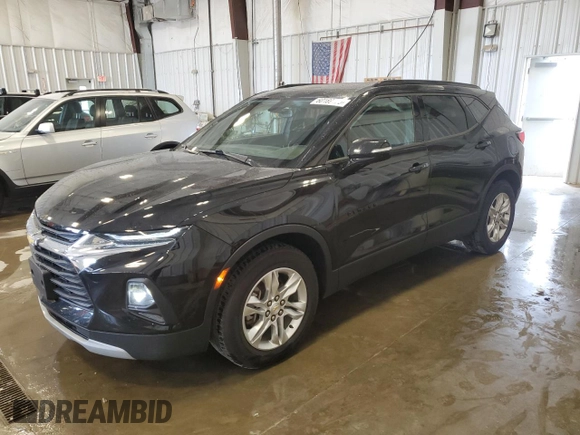 2019 Chevrolet Blazer with VIN 3GNKBGRS7KS642752, listed as a Copart auction lot 60169425 with 44,419 mi miles and Salvage title. Bid and sale history available at DreamBid. Image 1.