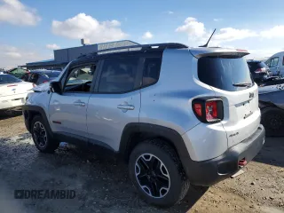 2015 Jeep Renegade Trailhawk with VIN ZACCJBCT0FPB56244, listed as a Copart auction lot 46077635 with 98,455 mi miles and Salvage Title. Bid and sale history available at DreamBid. Image 2.