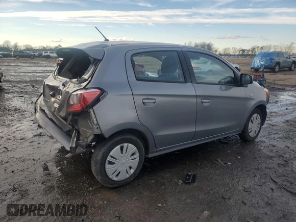 2022 Mitsubishi Mirage ES with VIN ML32AUHJXNH003347, listed as a Copart auction lot 44805205 with 48,546 mi miles and Salvage title. Bid and sale history available at DreamBid. Image 3.