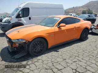 2021 Ford Mustang GT with VIN 1FA6P8CF6M5156675, listed as a Copart auction lot 60635195 with 55,471 mi miles and Salvage title. Bid and sale history available at DreamBid. Image 1.