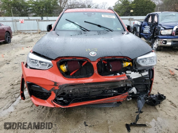 2021 BMW X3 M z VIN 5YMTS0C05M9H64439, wystawiony jako Copart lot #50178655 z przebiegiem Nie podano mil oraz Szkoda całkowita • Salvage title. Historia ofert i sprzedaży dostępna na DreamBid. Obrazek 5.