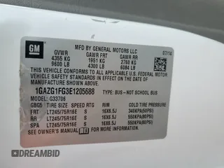 2014 Chevrolet Express Passenger LT with VIN 1GAZG1FG3E1205688, listed as a Copart auction lot 50937455 with 125,906 mi miles and Salvage title. Bid and sale history available at DreamBid. Image 14.