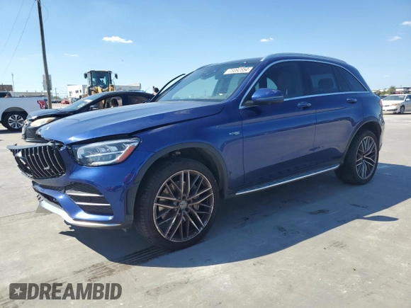 2020 Mercedes-Benz GLC with VIN WDC0G6EB7LF727642, listed as a Copart auction lot 73392554 with 31,585 mi miles and Salvage Title. Bid and sale history available at carsss.com. Image 1.