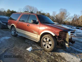2007 Ford Expedition Max Eddie Bauer with VIN 1FMFK18517LA84327, listed as a Copart auction lot 88461355 with 171,706 mi miles and Salvage Title. Bid and sale history available at DreamBid. Image 4.