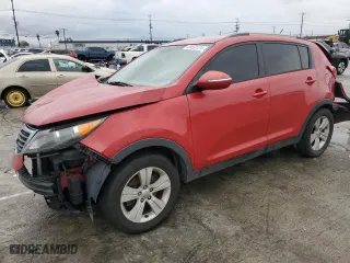2012 Kia Sportage LX with VIN KNDPB3A22C7306283, listed as a Copart auction lot 43462124 with 166,886 mi miles and Salvage Title. Bid and sale history available at carsss.com. Image 1.