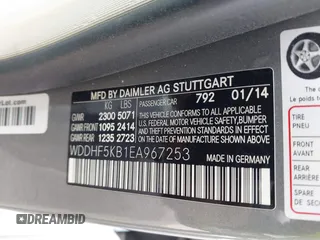 2014 Mercedes-Benz E-Class E 350 Sport with VIN WDDHF5KB1EA967253, listed as a IAAI auction lot 41707779 with 74,424 mi miles. Bid and sale history available at carsss.com. Image 9.