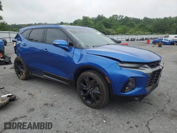 2019 Chevrolet Blazer RS with VIN 3GNKBJRS7KS608209, listed as a Copart auction lot 62657435 with 79,453 mi miles and Salvage title. Bid and sale history available at DreamBid. Image 4.