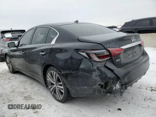 2021 Infiniti Q50 Signature Edition with VIN JN1EV7CR2MM751399, listed as a Copart auction lot 45422675 with 40,227 mi miles and Salvage title. Bid and sale history available at DreamBid. Image 2.