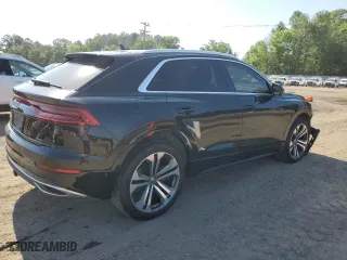 2019 Audi Q8 Premium Plus with VIN WA1BVAF13KD043155, listed as a Copart auction lot 52559895 with 66,711 mi miles and Salvage Title. Bid and sale history available at carsss.com. Image 3.