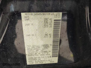2013 Nissan Altima 3.5 SL with VIN 1N4BL3AP3DN522228, listed as a IAAI auction lot 41791889 with 107,569 mi miles. Bid and sale history available at carsss.com. Image 9.