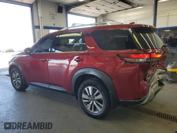 2023 Nissan Pathfinder SL with VIN 5N1DR3CC7PC221341, listed as a Copart auction lot 60569185 with 26,296 mi miles and Salvage title. Bid and sale history available at DreamBid. Image 2.