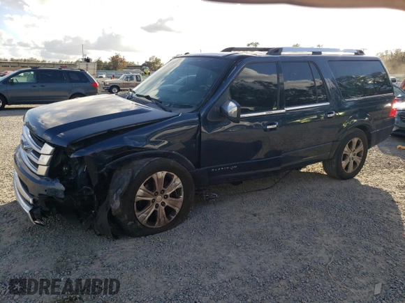 2015 Ford Expedition EL Platinum with VIN 1FMJK1LT7FEF49356, listed as a Copart auction lot 85204984 with 214,436 mi miles and Salvage Title. Bid and sale history available at carsss.com. Image 1.