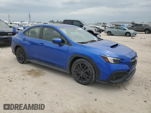 2022 Subaru WRX Premium with VIN JF1VBAF67N9008378, listed as a Copart auction lot 53105105 with 18,956 mi miles and Salvage Title. Bid and sale history available at carsss.com. Image 4.