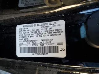 2020 Infiniti Q60 Luxe with VIN JN1EV7EK2LM340177, listed as a Copart auction lot 82057274 with 117,140 mi miles and Salvage Title. Bid and sale history available at carsss.com. Image 13.