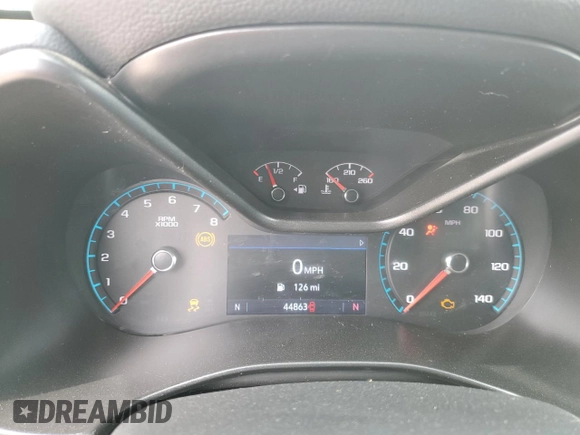 2021 Chevrolet Colorado 2WD Z71 with VIN 1GCGSDEN1M1200745, listed as a Copart auction lot 45241485 with 44,863 mi miles and Salvage title. Bid and sale history available at DreamBid. Image 9.