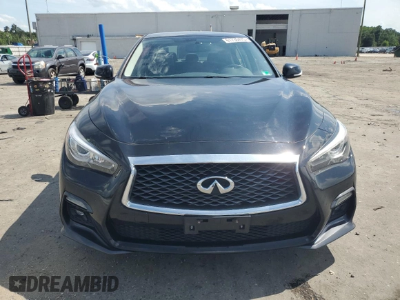 2018 Infiniti Q50 Luxe with VIN JN1EV7AR9JM436131, listed as a Copart auction lot 61730475 with 121,452 mi miles and Salvage title. Bid and sale history available at DreamBid. Image 5.