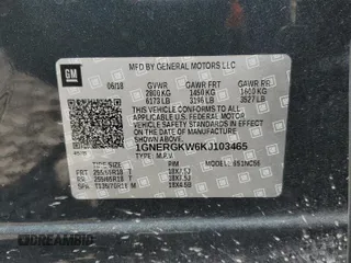 2019 Chevrolet Traverse LT Cloth with VIN 1GNERGKW6KJ103465, listed as a Copart auction lot 66083014 with 66,021 mi miles and Non Repairable. Bid and sale history available at carsss.com. Image 14.