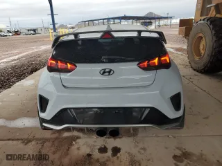 2020 Hyundai Veloster Turbo with VIN KMHTH6AB8LU028582, listed as a Copart auction lot 48250695 with 41,607 mi miles and Salvage Title. Bid and sale history available at carsss.com. Image 6.