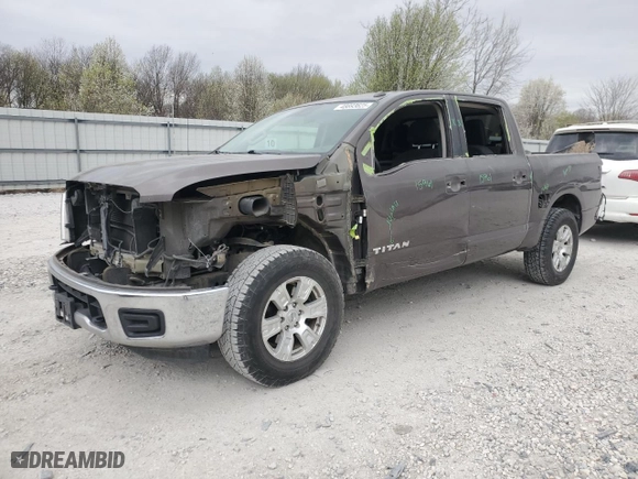 2017 Nissan Titan SV with VIN 1N6AA1EJ2HN538803, listed as a Copart auction lot 48893625 with 166,415 mi miles and Salvage Title. Bid and sale history available at carsss.com. Image 1.