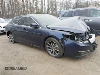 2015 Acura TLX V6 Tech with VIN 19UUB2F51FA020482, listed as a IAAI auction lot 41659296 with 71,434 mi miles. Bid and sale history available at carsss.com. Image 1.