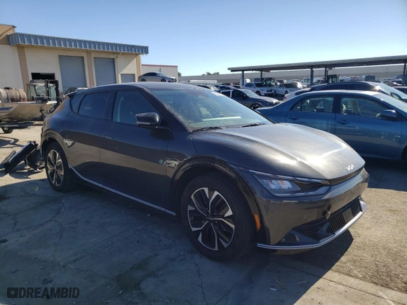 2023 Kia EV6 Wind with VIN KNDC34LA1P5609899, listed as a Copart auction lot 70710494 with 42,873 mi miles and Salvage Title. Bid and sale history available at carsss.com. Image 4.