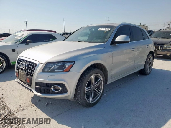 2012 Audi Q5 Prestige with VIN WA1WKAFP4CA053405, listed as a Copart auction lot 52707185 with 177,210 mi miles and Salvage title. Bid and sale history available at DreamBid. Image 1.