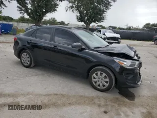 2022 Kia Rio LX with VIN 3KPA24AD0NE487884, listed as a Copart auction lot 72513084 with 48,124 mi miles and Non Repairable. Bid and sale history available at DreamBid. Image 4.