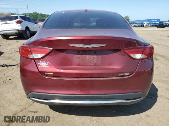2015 Chrysler 200 Limited with VIN 1C3CCCAB7FN631799, listed as a Copart auction lot 62087565 with 143,648 mi miles and Salvage title. Bid and sale history available at DreamBid. Image 6.