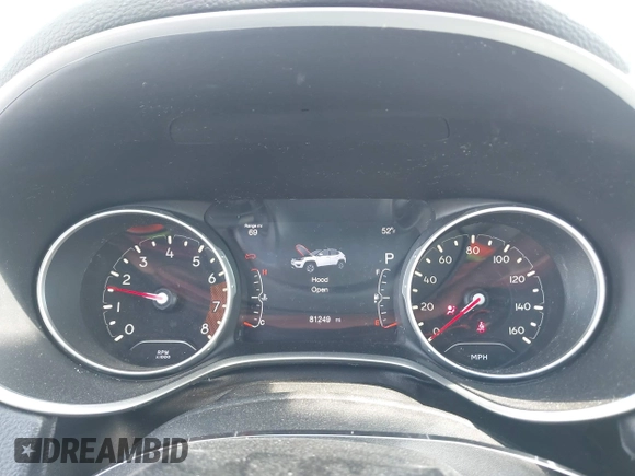 2018 Jeep Compass Limited with VIN 3C4NJCCB9JT466032, listed as a IAAI auction lot 41910549 with 81,249 mi miles and . Bid and sale history available at DreamBid. Image 7.