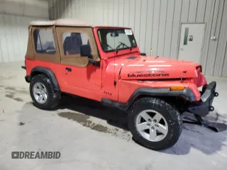 1995 Jeep Wrangler with VIN 1J4FY29S5SP230155, listed as a Copart auction lot 80106004 with 61,628 mi miles and Salvage Title. Bid and sale history available at carsss.com. Image 4.