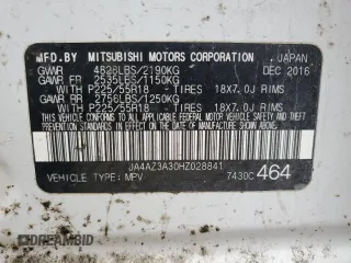 2017 Mitsubishi Outlander SE with VIN JA4AZ3A30HZ028841, listed as a Copart auction lot 54878135 with 110,410 mi miles and Salvage title. Bid and sale history available at DreamBid. Image 13.