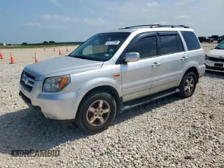 2008 Honda Pilot EX-L z VIN 5FNYF18528B018407, wystawiony jako Copart lot #61272205 z przebiegiem 252 406 mil mil oraz Czysty tytuł • Clean title. Historia ofert i sprzedaży dostępna na DreamBid. Obrazek 1.