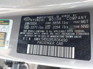 2024 Hyundai Elantra SEL z VIN KMHLS4DG3RU836490, wystawiony jako IAAI lot #42309437 z przebiegiem 7 679 mil mil oraz . Historia ofert i sprzedaży dostępna na DreamBid. Obrazek 9.