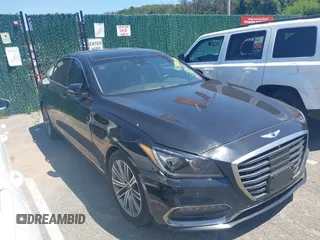 2019 Genesis G80 3.8L with VIN KMHGN4JE6KU296277, listed as a IAAI auction lot 42826288 with 57,471 mi miles and . Bid and sale history available at DreamBid. Image 1.