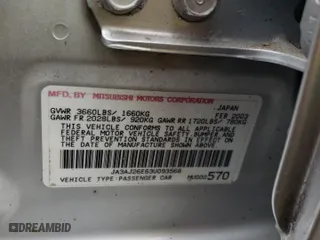 2003 Mitsubishi Lancer ES with VIN JA3AJ26E63U093568, listed as a Copart auction lot 65757434 with 99,906 mi miles and Salvage Title. Bid and sale history available at carsss.com. Image 12.