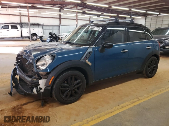 2012 MINI Countryman S with VIN WMWZC3C56CWL82136, listed as a Copart auction lot 52367285 with 109,177 mi miles and Salvage Title. Bid and sale history available at DreamBid. Image 1.