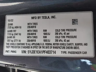 2023 Tesla Model 3 с VIN 5YJ3E1EA1PF403714, выставлен на аукционе IAAI как лот 42359581 с пробегом 30 853 миль миль и . История ставок и продаж доступна на DreamBid. Изображение 9.