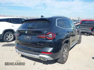 2023 BMW X3 sDrive30i with VIN 5UX43DP08P9S86948, listed as a IAAI auction lot 41632412 with 3,645 mi miles and . Bid and sale history available at DreamBid. Image 4.