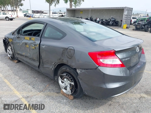 2013 Honda Civic Cpe LX with VIN 2HGFG3B58DH521213, listed as a IAAI auction lot 42042878 with 46,865 mi miles. Bid and sale history available at carsss.com. Image 3.