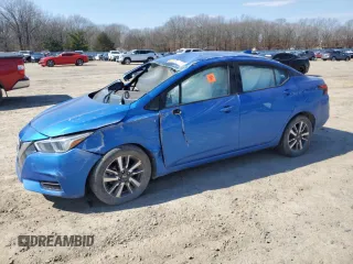 2021 Nissan Versa SV with VIN 3N1CN8EV2ML834218, listed as a Copart auction lot 46018115 with 77,970 mi miles and Salvage Title. Bid and sale history available at carsss.com. Image 1.