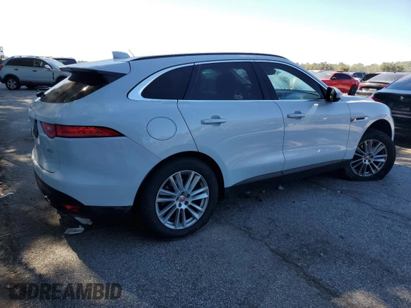 2018 Jaguar F-Pace 35t Prestige with VIN SADCK2EV7JA261102, listed as a Copart auction lot 76942774 with 58,955 mi miles and Salvage title. Bid and sale history available at DreamBid. Image 3.
