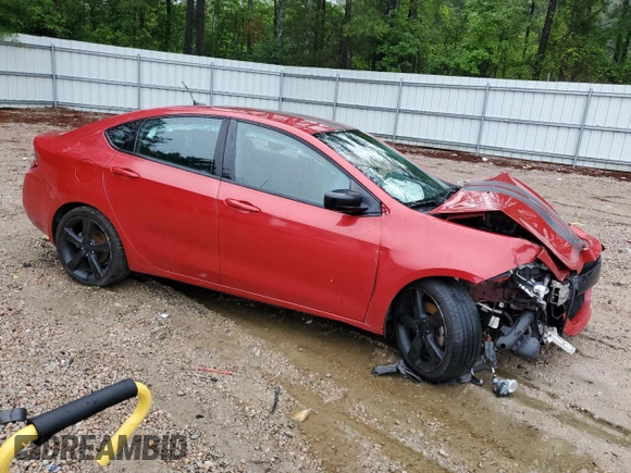 2015 Dodge Dart SXT with VIN 1C3CDFBB7FD433999, listed as a Copart auction lot 58459185 with 185,580 mi miles and Salvage title. Bid and sale history available at DreamBid. Image 4.