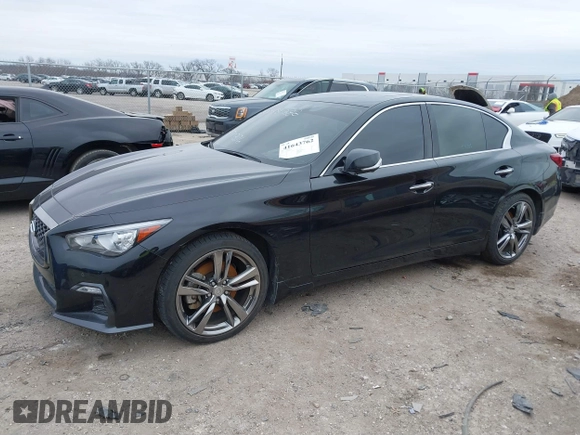 2021 Infiniti Q50 Signature Edition with VIN JN1EV7CP2MM706574, listed as a IAAI auction lot 41643762 with 33,868 mi miles and . Bid and sale history available at DreamBid. Image 17.